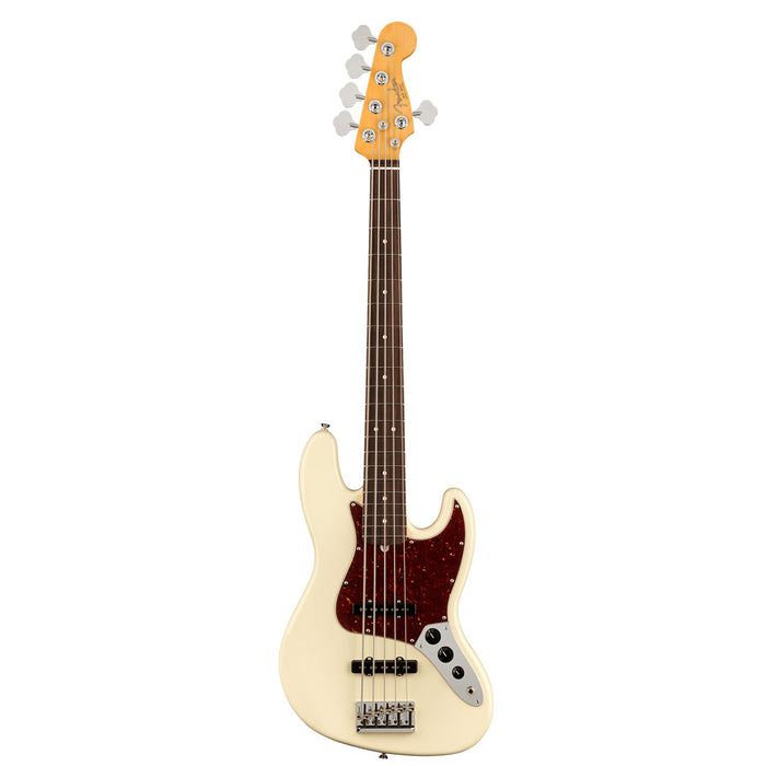 Bajo Eléctrico Fender American Professional II Jazz Bass V con mástil de palo de rosa - Olympic White