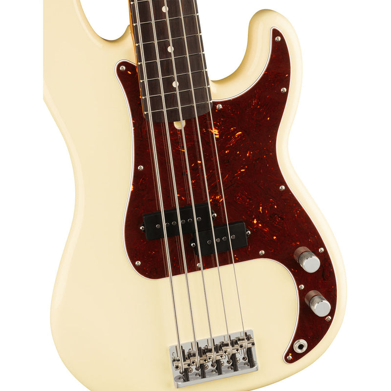 Bajo Eléctrico Fender American Professional II Precision Bass V con mástil de palo de rosa - Olympic White