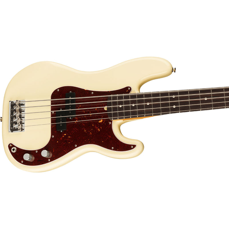 Bajo Eléctrico Fender American Professional II Precision Bass V con mástil de palo de rosa - Olympic White