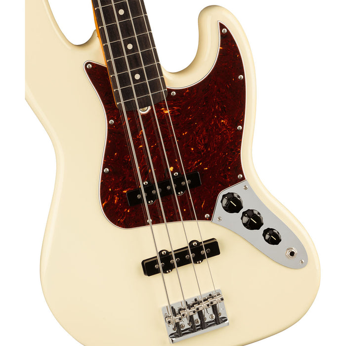 Bajo Eléctrico Fender American Professional II Jazz Bass con mástil de Palo de Rosa - Olympic White