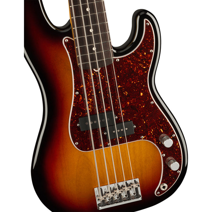 Bajo Eléctrico Fender American Professional II Precision Bass V con mástil de Palo Rosa - 3 Color Sunburst