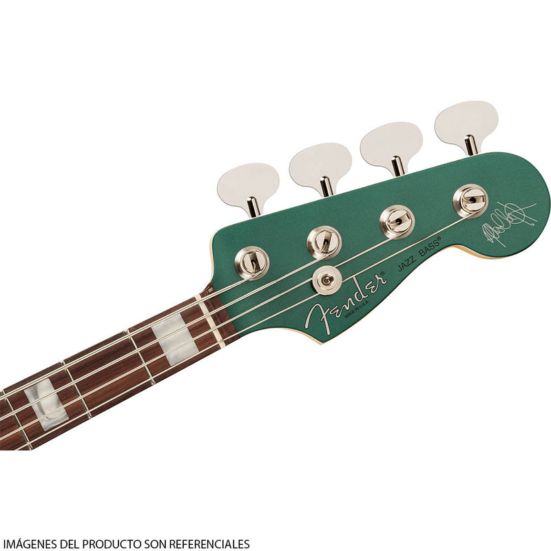 Bajo Eléctrico Fender Artist Signature Adam Clayton Jazz Bass® con diapasón de Palo Rosa - Sherwood Green Metallic