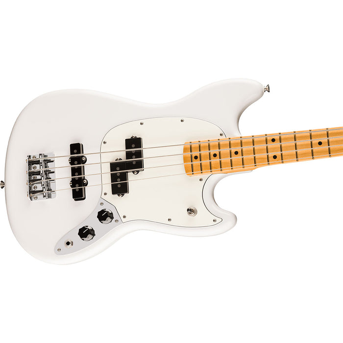 Bajo Eléctrico Fender Player II Mustang PJ Bass con mástil de Maple - Polar White