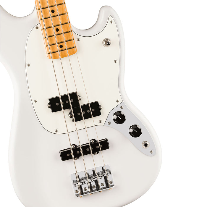 Bajo Eléctrico Fender Player II Mustang PJ Bass con mástil de Maple - Polar White