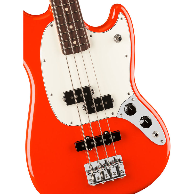 Bajo Eléctrico Fender Player II Mustang PJ Bass - diapasón de palorosa (rosewood), Coral Red
