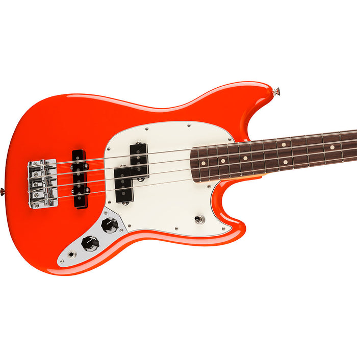 Bajo Eléctrico Fender Player II Mustang PJ Bass - diapasón de palorosa (rosewood), Coral Red