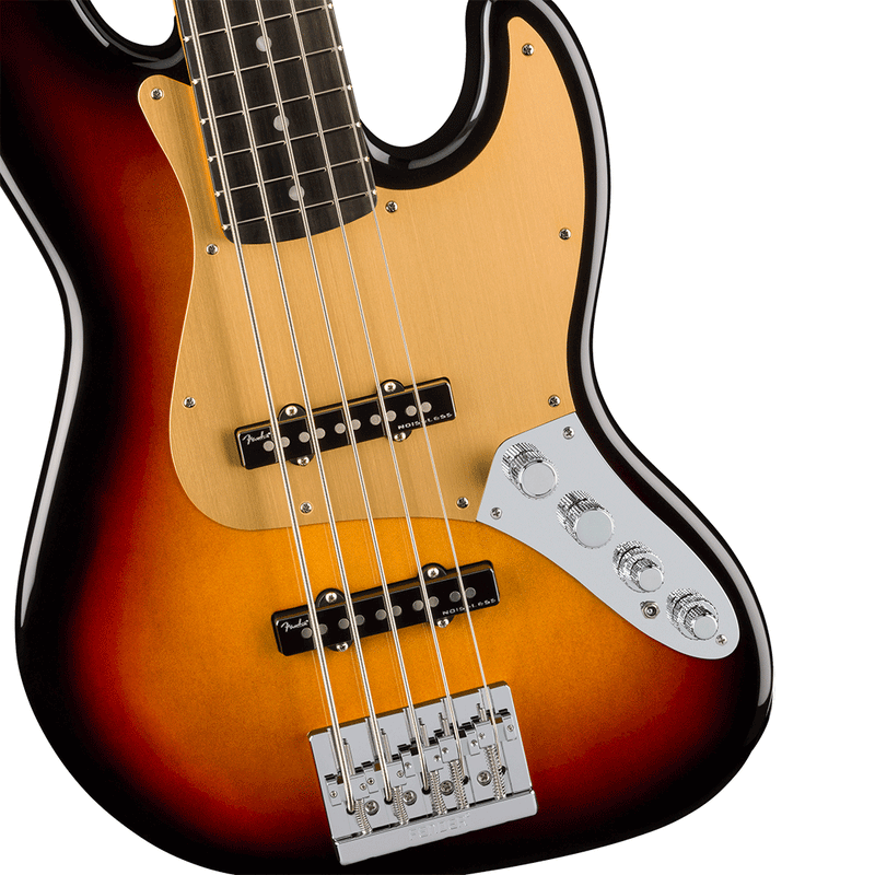 Bajo Eléctrico de 5 cuerdas Fender American Ultra II Jazz Bass con mástil de ébano - Ultraburst