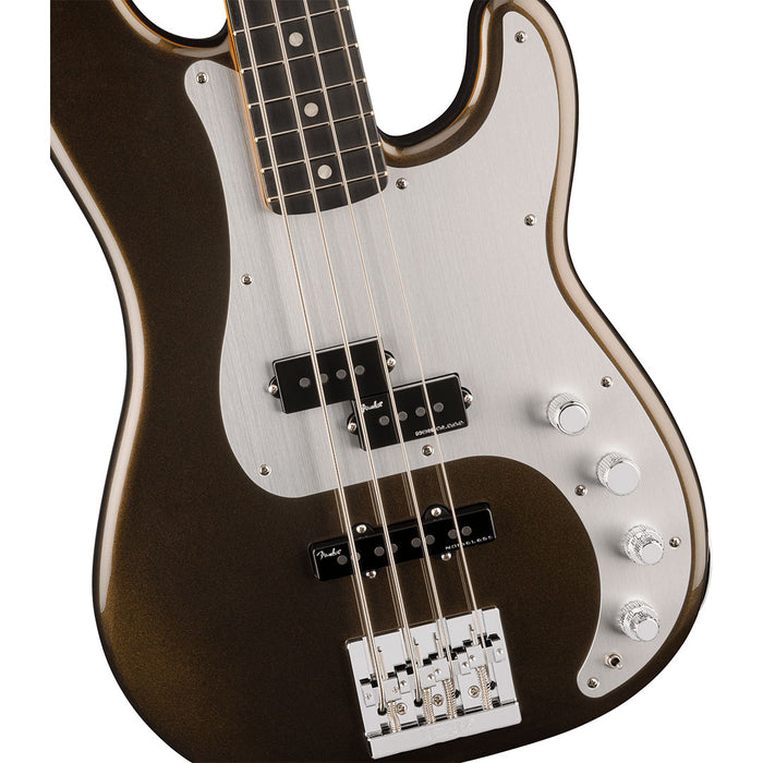 Bajo Eléctrico Fender American Ultra II Precision Bass con diapasón de Ébano - Texas Tea