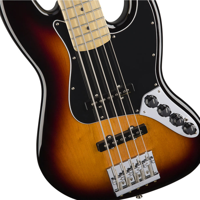Bajo Eléctrico Fender Deluxe Active Jazz Bass V con mástil de Maple - 3 Tone Sunburst