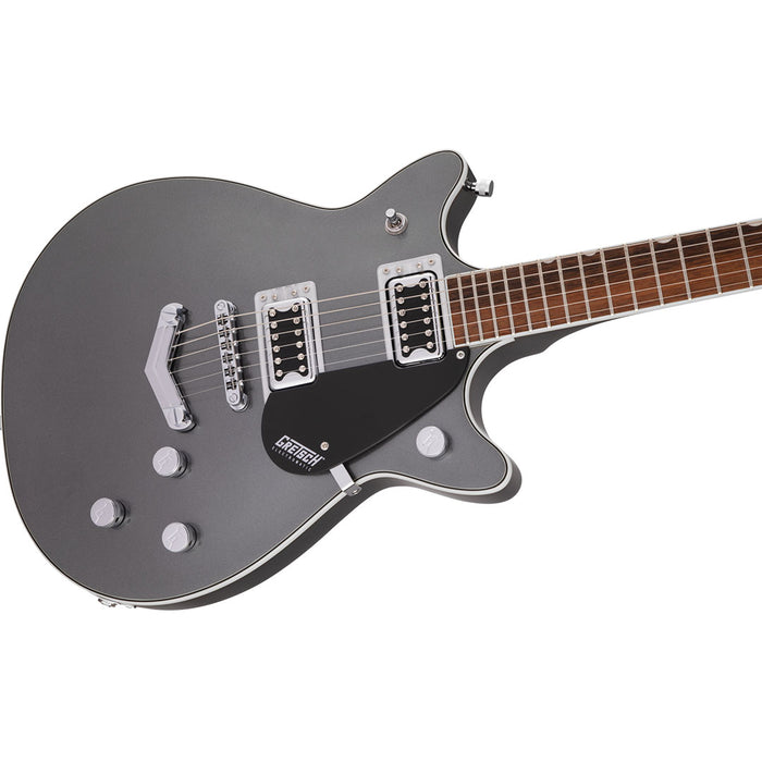 Guitarra Eléctrica Gretsch G5222 Electromatic Double Jet BT con V-Stoptail con mástil de laurel - London Grey