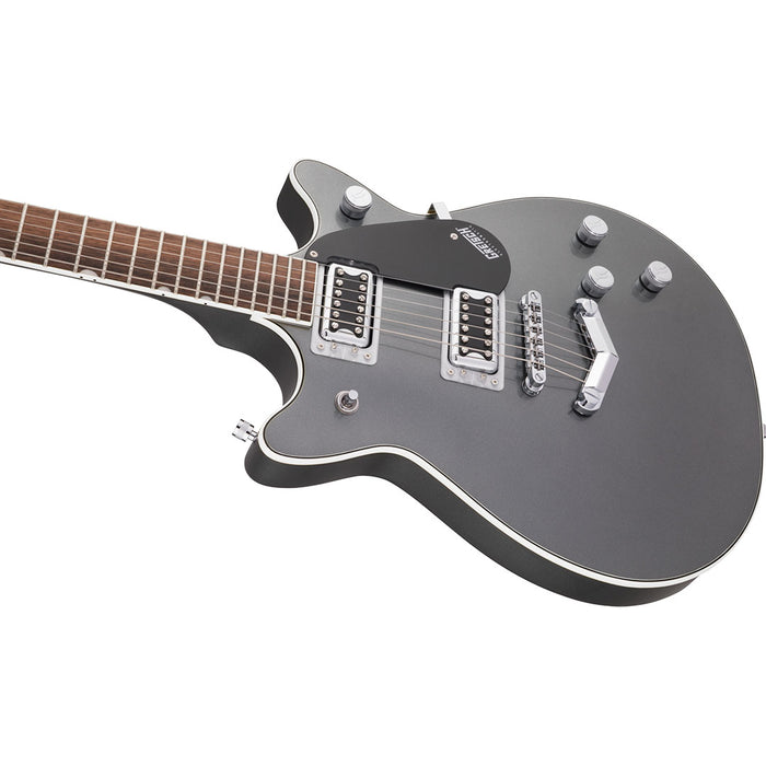 Guitarra Eléctrica Gretsch G5222 Electromatic Double Jet BT con V-Stoptail con mástil de laurel - London Grey