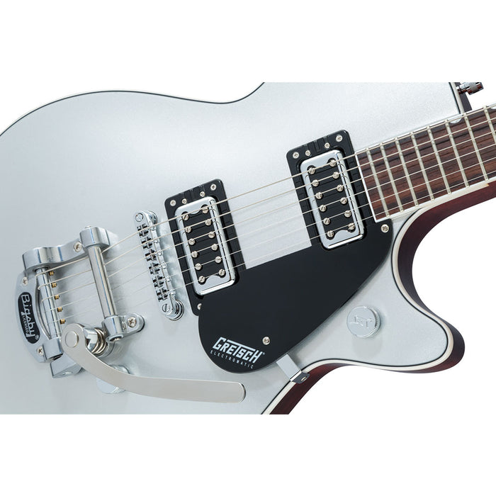 Guitarra Eléctrica Gretsch G5230T Electromatic Jet con puente Bigsby mastin del nogal negro - Airline Silver