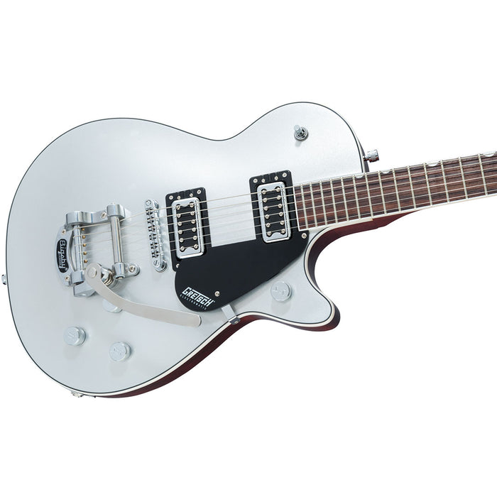 Guitarra Eléctrica Gretsch G5230T Electromatic Jet con puente Bigsby mastin del nogal negro - Airline Silver