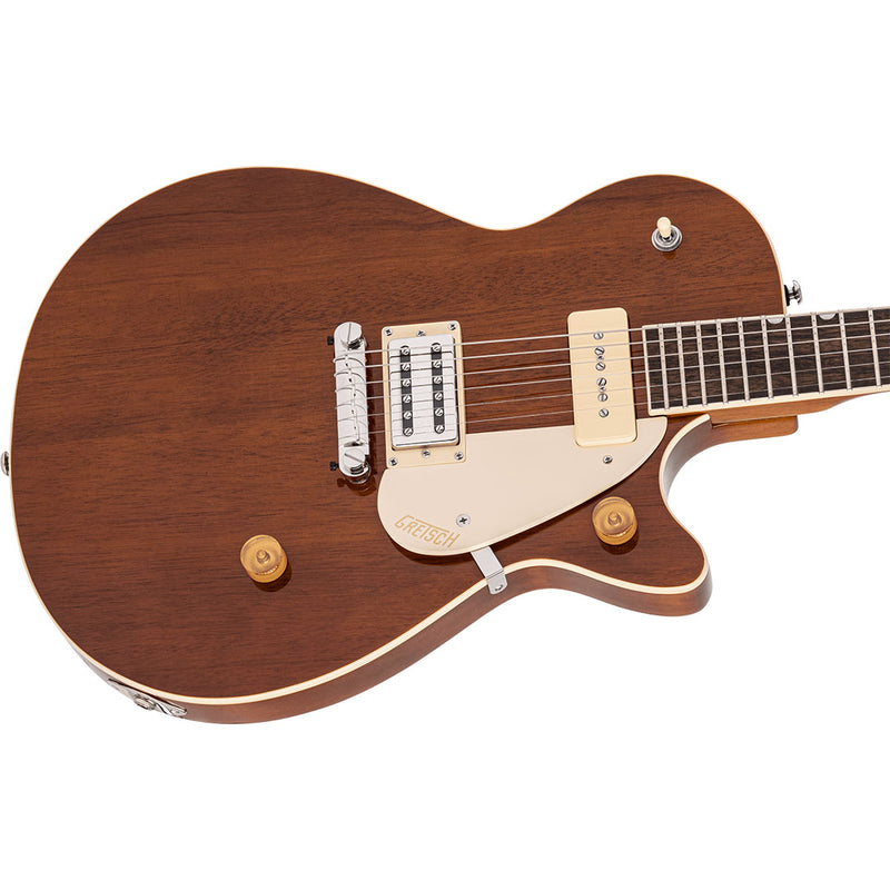Guitarra Eléctrica Gretsch G2215-P90 Streamliner Junior Jet Club con mástil de laurel - Single Barrel Stain