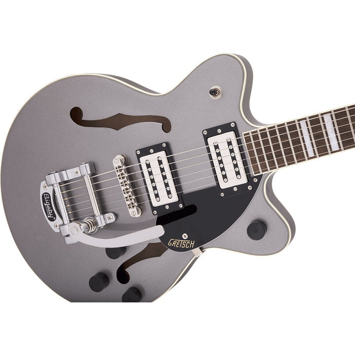 Guitarra Eléctrica Gretsch G2655T Streamliner Center Block Jr. Double-Cut con Bigsby con mástil de laurel - Phantom Metallic