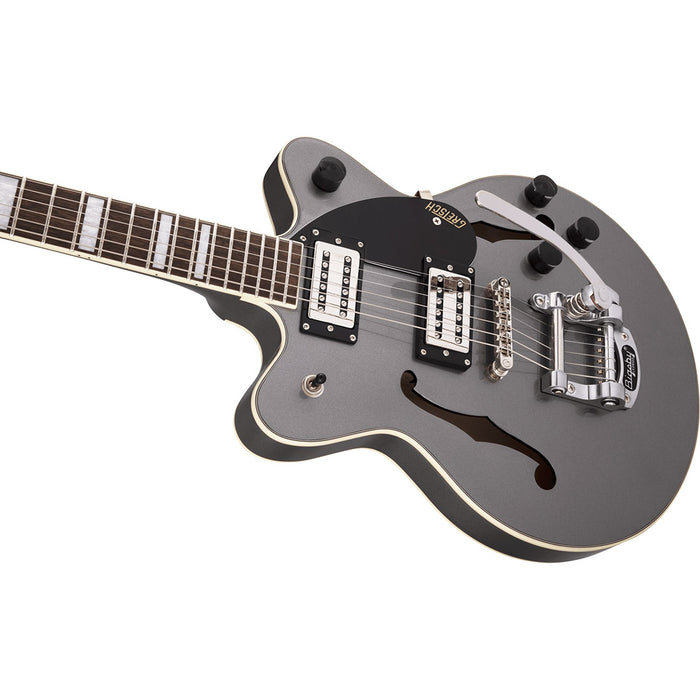Guitarra Eléctrica Gretsch G2655T Streamliner Center Block Jr. Double-Cut con Bigsby con mástil de laurel - Phantom Metallic
