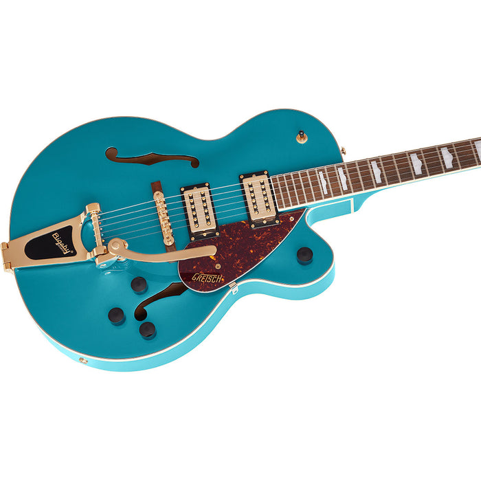 Guitarra Eléctrica Gretsch G2410TG Streamliner Hollow Body Single-Cut con Bigsby y herraje dorado con mástil de laurel - Ocean Turquoise