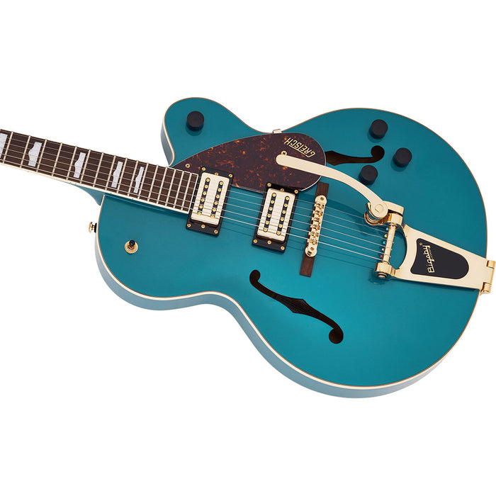 Guitarra Eléctrica Gretsch G2410TG Streamliner Hollow Body Single-Cut con Bigsby y herraje dorado con mástil de laurel - Ocean Turquoise