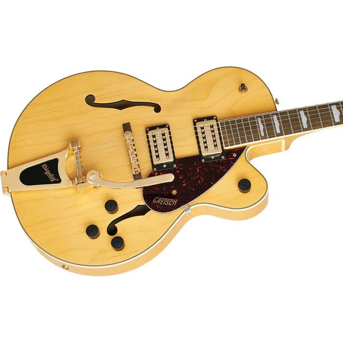 Guitarra Eléctrica Gretsch G2410TG Streamliner Hollow Body Single-Cut con Bigsby y herraje dorado con mástil de laurel - Village Amber