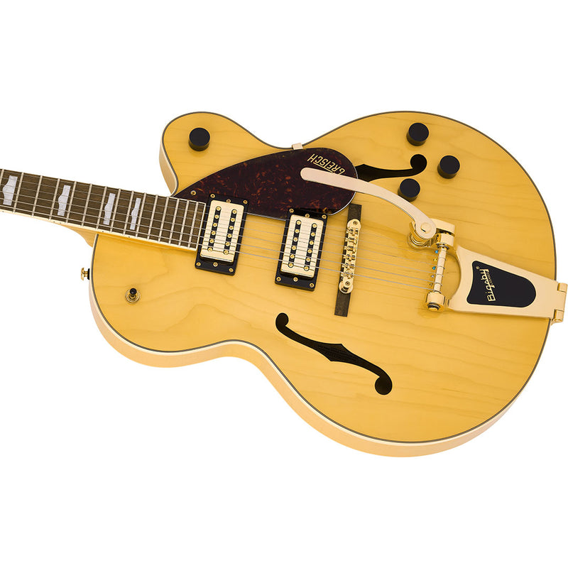 Guitarra Eléctrica Gretsch G2410TG Streamliner Hollow Body Single-Cut con Bigsby y herraje dorado con mástil de laurel - Village Amber