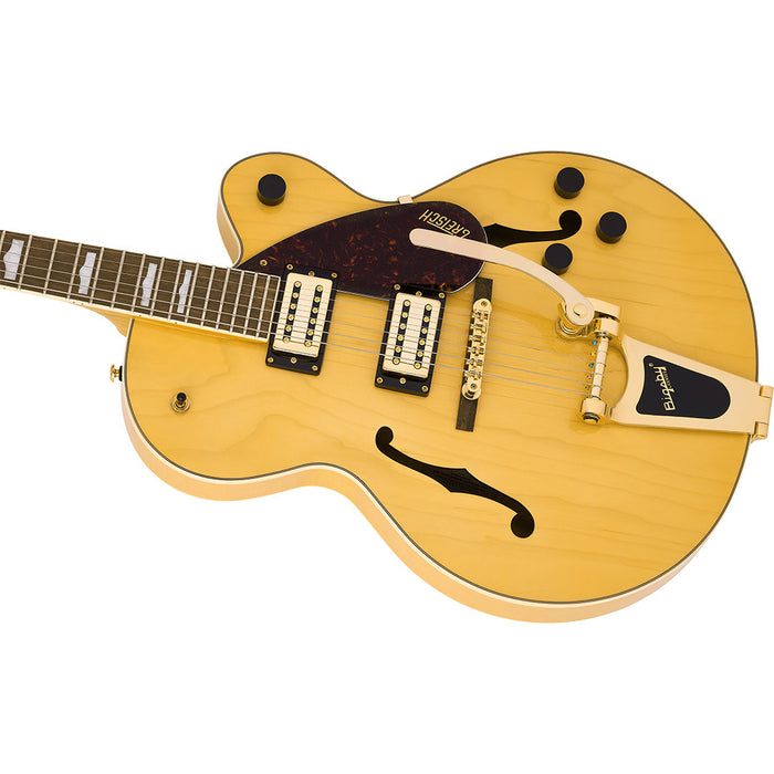Guitarra Eléctrica Gretsch G2410TG Streamliner Hollow Body Single-Cut con Bigsby y herraje dorado con mástil de laurel - Village Amber