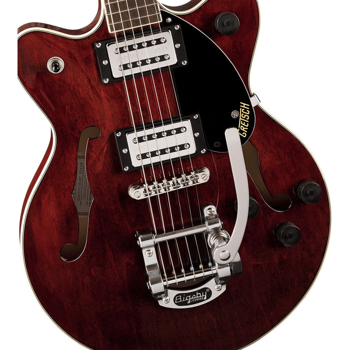 Guitarra Eléctrica Gretsch G2655T Streamliner Center Block Jr. Double-Cut con Bigsby con mástil de laurel - Walnut Stain