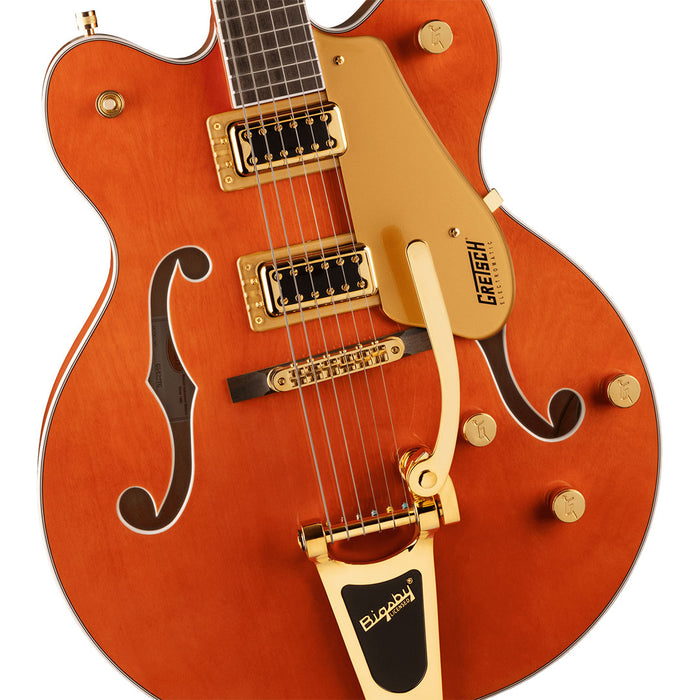 Guitarra Eléctrica Gretsch G5422TG Electromatic Classic Hollow Body Double-Cut con Bigsby y hardware dorado con mástil de laurel - Orange Stain