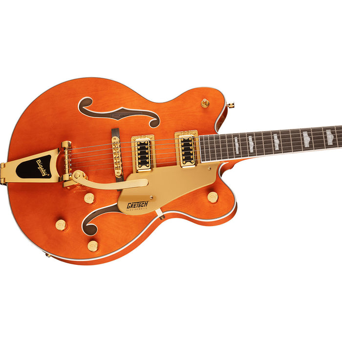 Guitarra Eléctrica Gretsch G5422TG Electromatic Classic Hollow Body Double-Cut con Bigsby y hardware dorado con mástil de laurel - Orange Stain