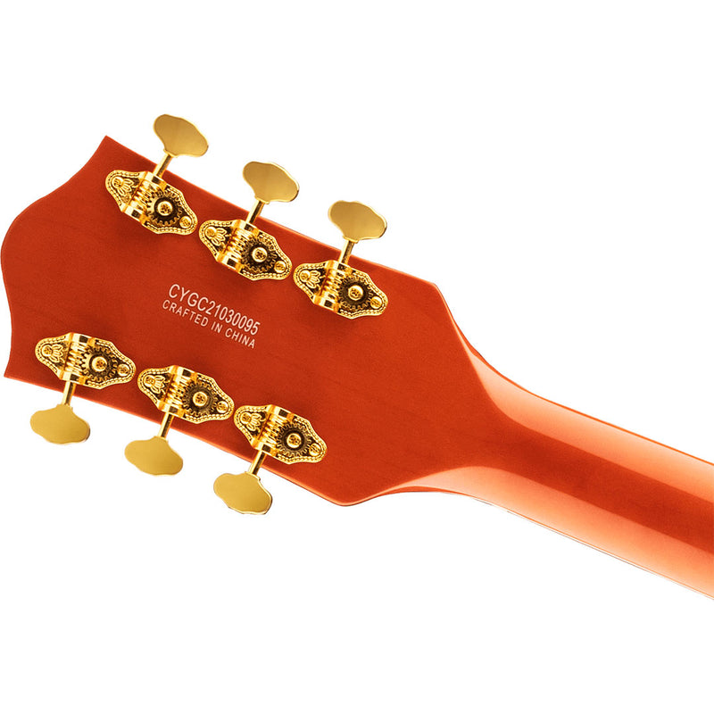 Guitarra Eléctrica Gretsch G5422TG Electromatic Classic Hollow Body Double-Cut con Bigsby y hardware dorado con mástil de laurel - Orange Stain
