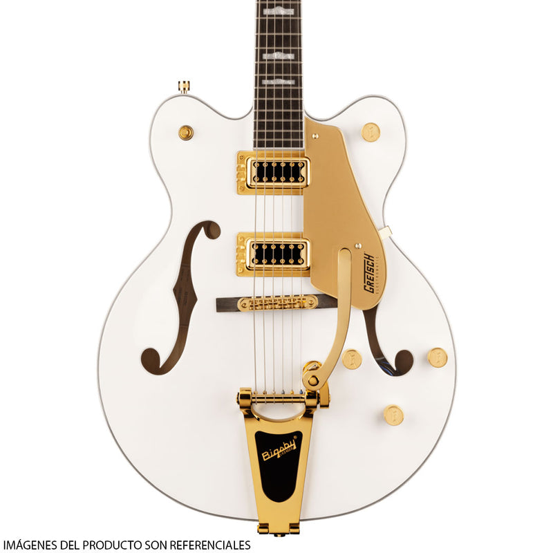Guitarra Eléctrica Gretsch Electromatic G5422TG Classic Hollow Body Double-Cut con puente Bigsby, hardware dorado y diapasón de laurel - Snowcrest White