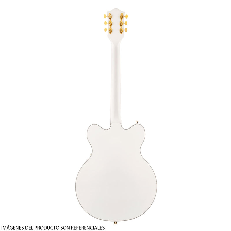 Guitarra Eléctrica Gretsch Electromatic G5422TG Classic Hollow Body Double-Cut con puente Bigsby, hardware dorado y diapasón de laurel - Snowcrest White