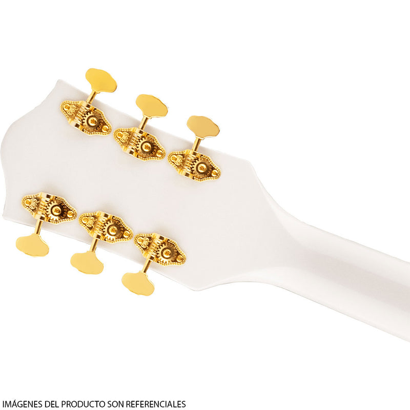 Guitarra Eléctrica Gretsch Electromatic G5422TG Classic Hollow Body Double-Cut con puente Bigsby, hardware dorado y diapasón de laurel - Snowcrest White