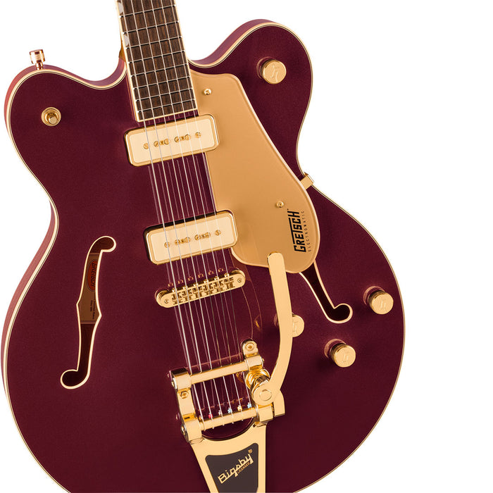 Guitarra Eléctrica Gretsch Electromatic Pristine con Center Block Double Cut Puente Bigsby de Edición Limitada - Dark Cherry Metallic