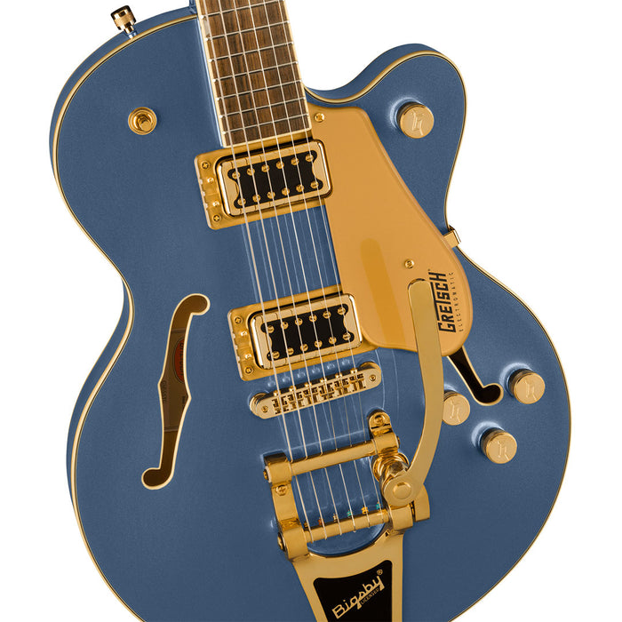 Guitarra Eléctrica Gretsch Electromatic G5655TG CENTER BLOCK JR. SINGLE-CUT PUENTE BIGSBY con mástil de Laurel - Cerulea Smoke