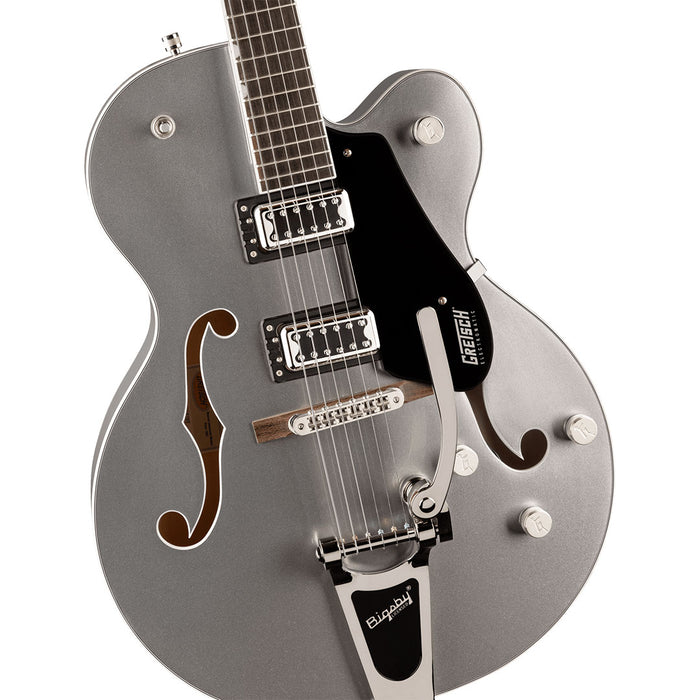 Guitarra Eléctrica Gretsch Electromatic G5420T CLASSIC HOLLOW BODY SINGLE-CUT PUENTE BIGSBY con mástil de Laurel - Airline Silver