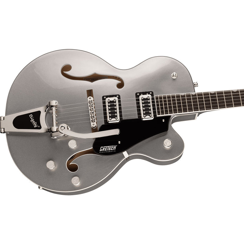 Guitarra Eléctrica Gretsch Electromatic G5420T CLASSIC HOLLOW BODY SINGLE-CUT PUENTE BIGSBY con mástil de Laurel - Airline Silver