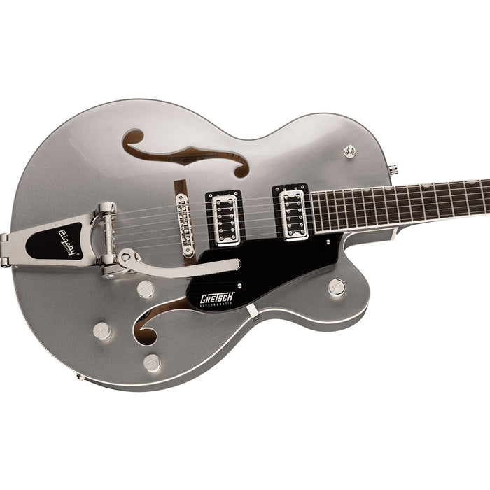 Guitarra Eléctrica Gretsch Electromatic G5420T CLASSIC HOLLOW BODY SINGLE-CUT PUENTE BIGSBY con mástil de Laurel - Airline Silver
