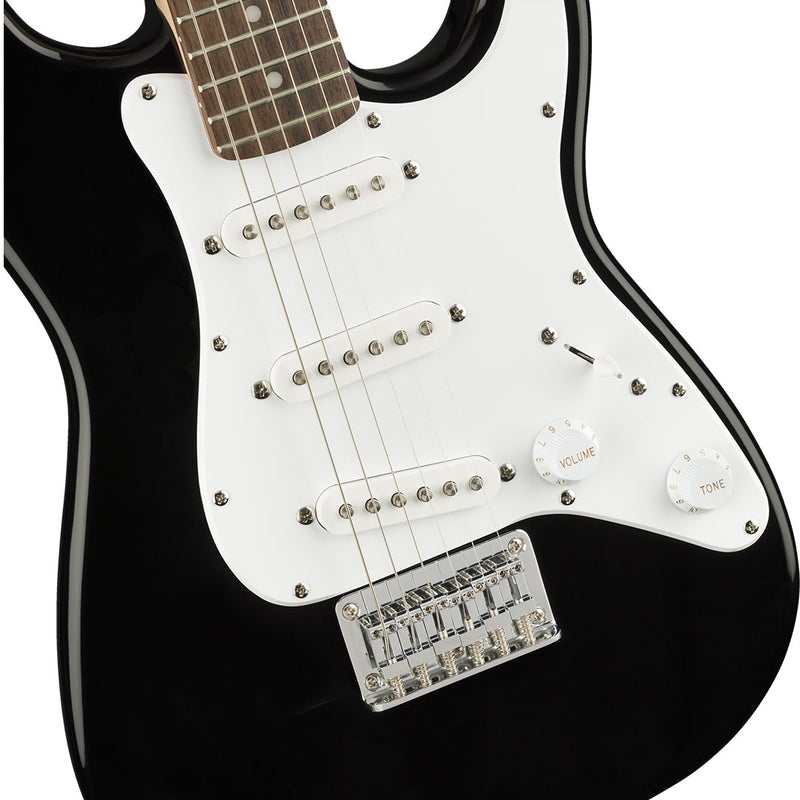 Guitarra Eléctrica Squier Mini Stratocaster® con diapasón de Laurel - Black with White Pickguard
