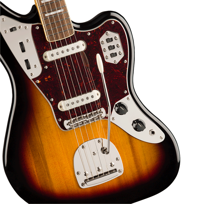 Guitarra Eléctrica Squier Classic Vibe '70s Jaguar con mástil de Laurel - 3 Tone Sunburst