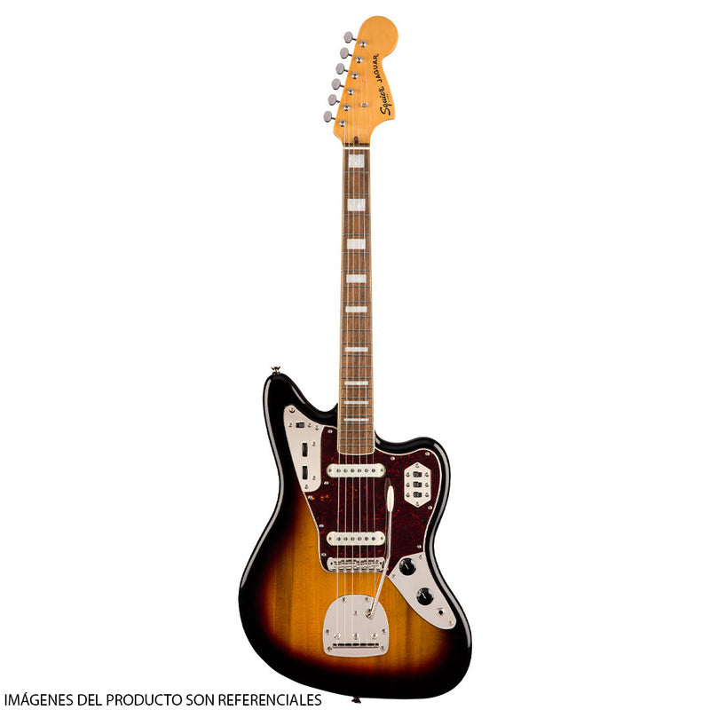 Guitarra Eléctrica Squier Classic Vibe '70s Jaguar® con diapasón de Laurel - 3 Tone Sunburst