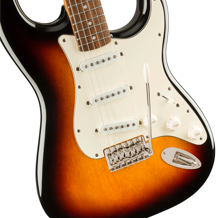 Guitarra Eléctrica Squier Classic Vibe 60S Stratocaster con mástil de Laurel -3 Tone Sunburst