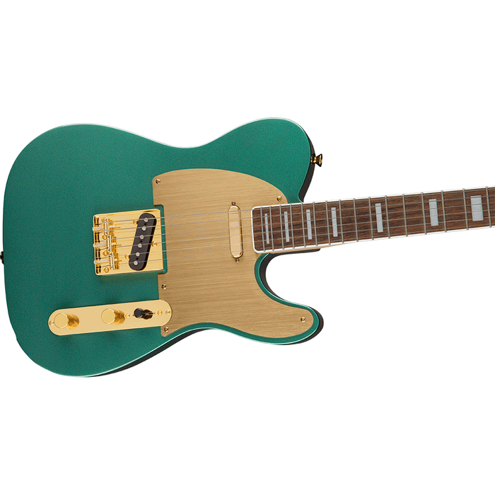 Guitarra Eléctrica Squier 40th Anniversary Telecaster, Gold Edition con mástil de laurel - Sherwood Green Metallic