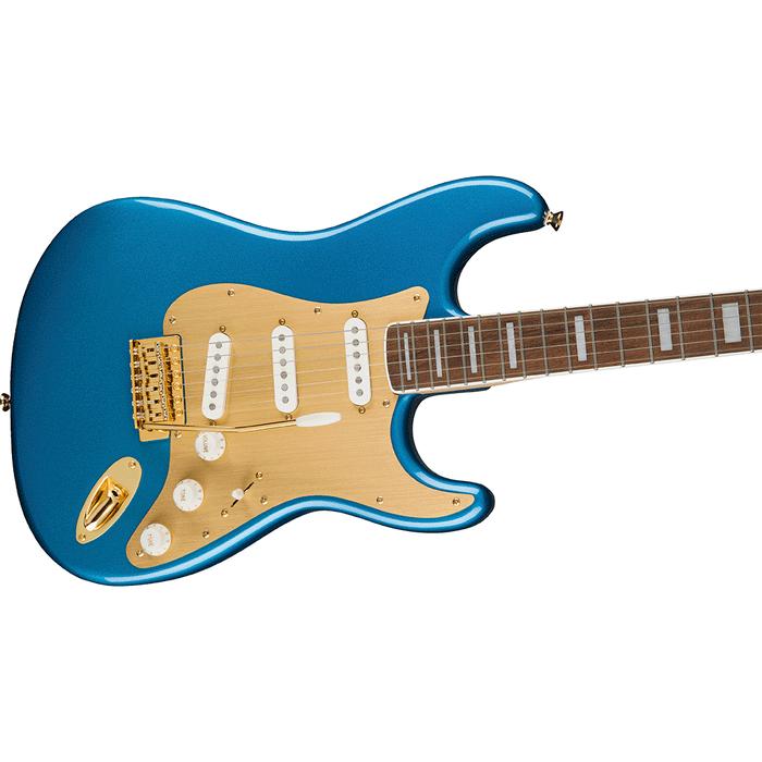 Guitarra Eléctrica Squier 40th Anniversary Stratocaster Gold Edition con mástil de laurel - Lake Placid Blue
