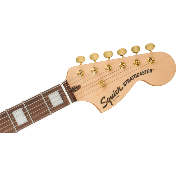 Guitarra Eléctrica Squier 40th Anniversary Stratocaster Gold Edition con mástil de laurel - Lake Placid Blue