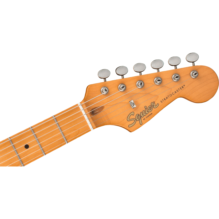 Guitarra Eléctrica Squier 40th Anniversary Stratocaster, Vintage Edition con mástil de maple - Satin Sonic Blue