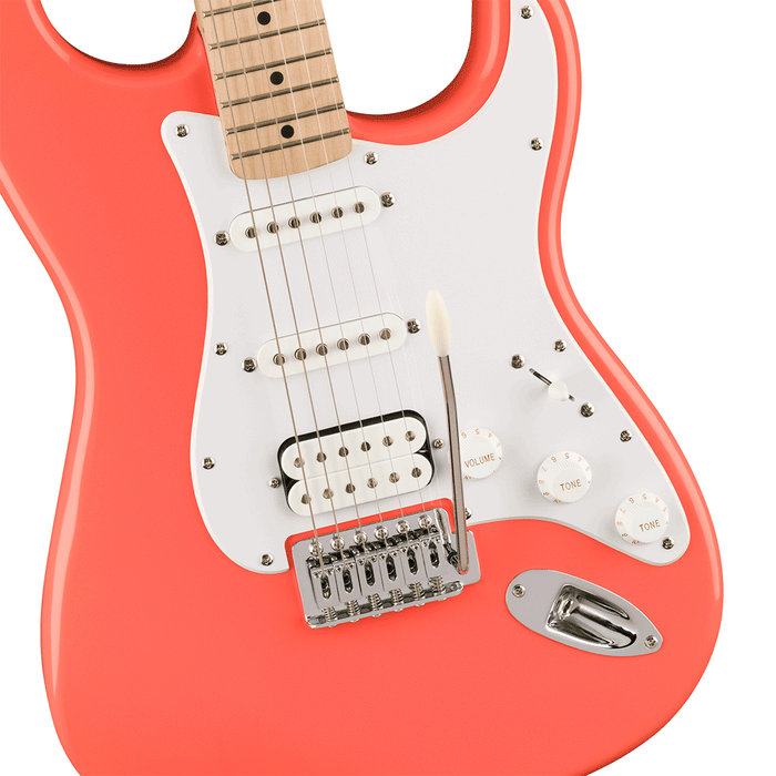 Guitarra Eléctrica Squier Sonic Stratocaster HSS con mástil de Maple - Tahitian Coral