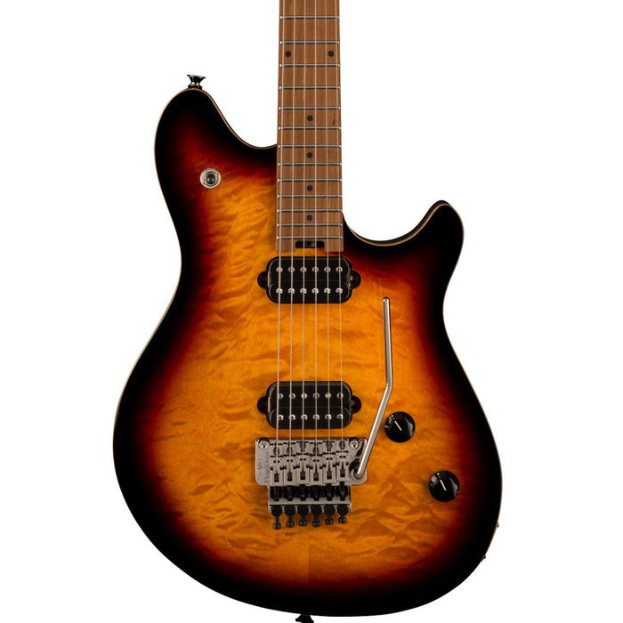 Guitarra Eléctrica EVH Wolfgang WG Standard QM con mástil de Maple - 3 Tone Sunburst