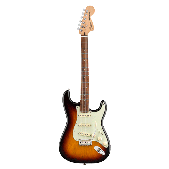 Guitarra Eléctrica Fender Deluxe Roadhouse Stratocaster con mástil Pau Ferro, 3-Color Sunburst