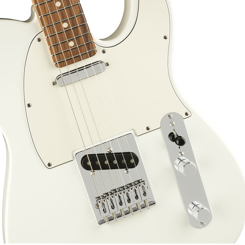 Guitarra Eléctrica Fender Player Telecaster con mástil de Pau Ferro - Polar White