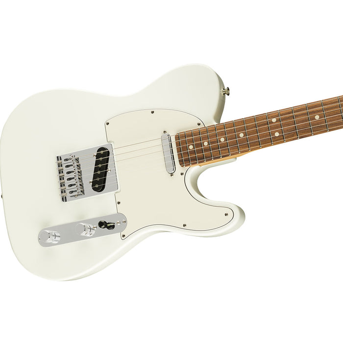 Guitarra Eléctrica Fender Player Telecaster con mástil de Pau Ferro- Polar White